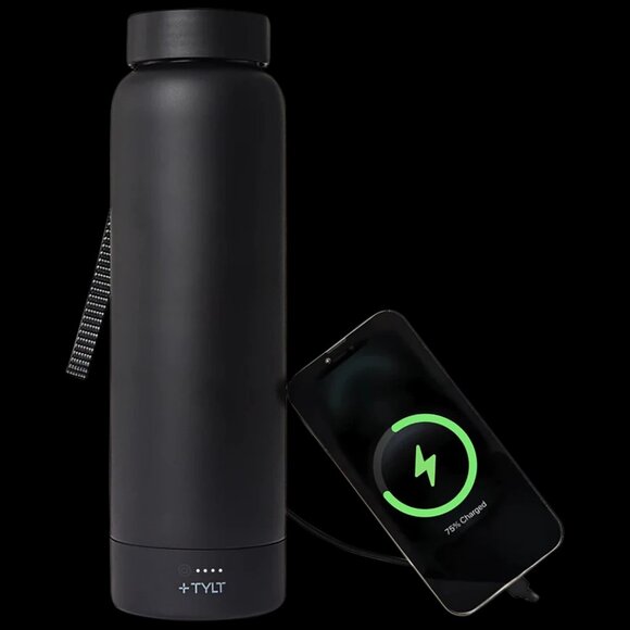 TYLT 24oz Power Water Bottle 2.0 with Built-In Phone Charger/NWT - Picture 1 of 15
